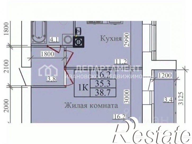 1-комн квартира улица Павла Большевикова, 50 к6,  д. 50 к6