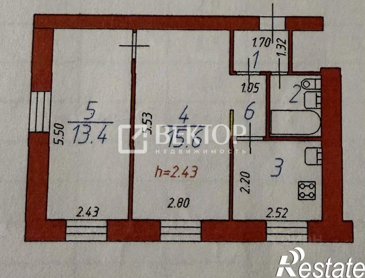 2-комн квартира улица Кирякиных, 2,  д. 2