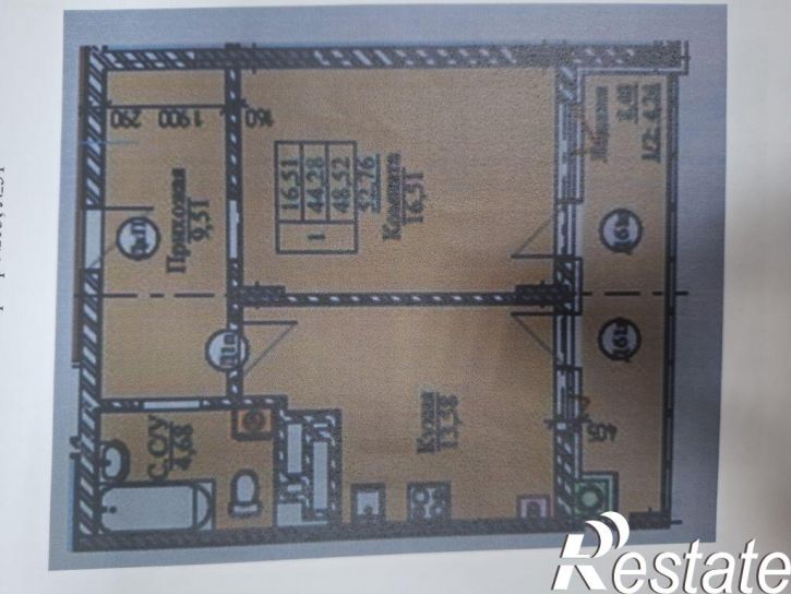 1-комн квартира Профсоюзная ул, 8